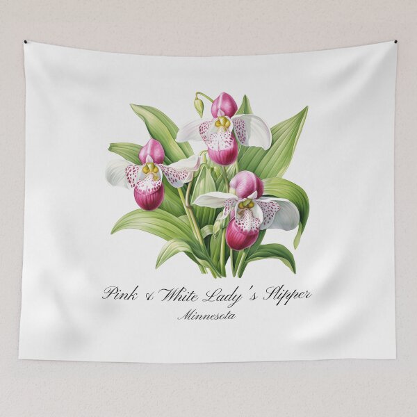 Item preview, Minnesota State Flower-Pink and White Lady's Slipper designed and sold by Counterbalance Dzigns.
