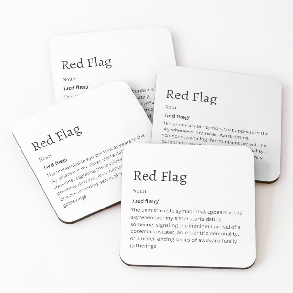 Item preview, Red Flag Definition Sticker | Symbol of Caution and Awareness designed and sold by FunDifference.