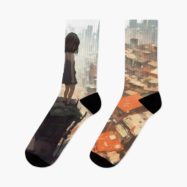 Item preview, Girl on the Edge: Heights of the Suburban Skyline designed and sold by SingularityGeek.