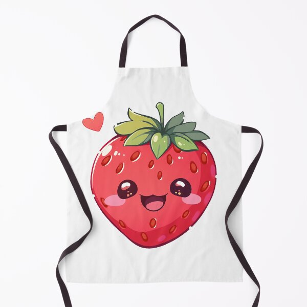 Item preview, Cute Kawaii Strawberry Smiling designed and sold by CozyKawaiiArt.