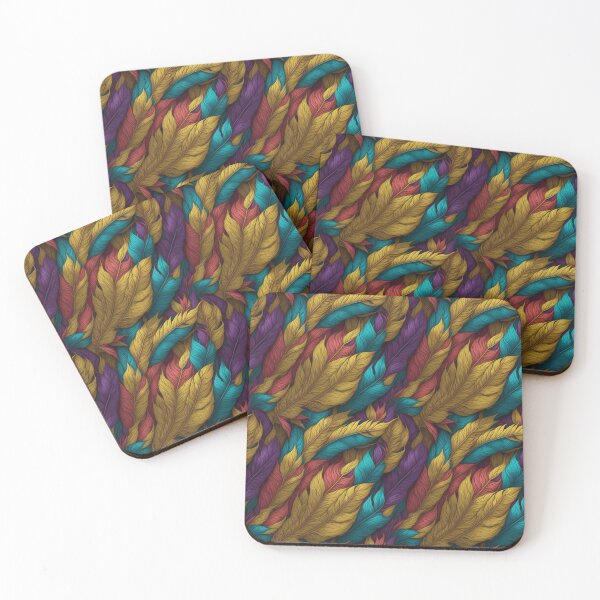 Item preview, Colorful Feather pattern designed and sold by kiyaansh16.