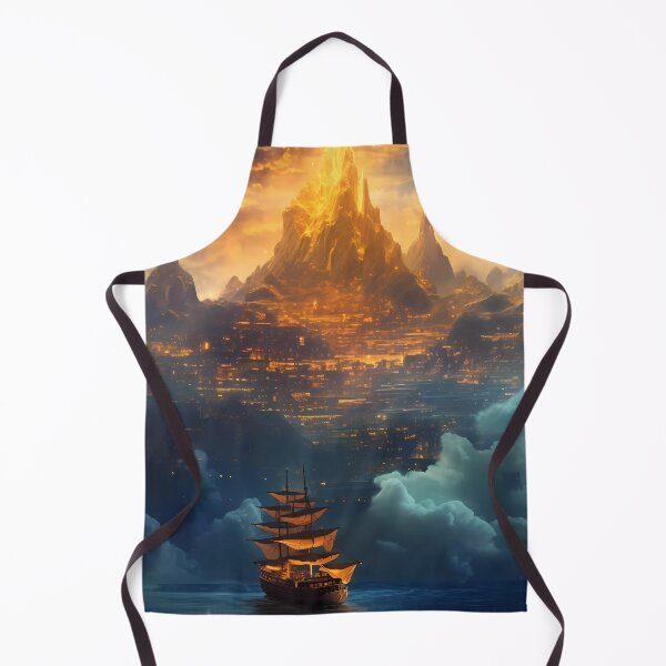 Item preview, Pirate Ship Arriving at the Island of Fire: Under the Cover of Night designed and sold by SingularityGeek.