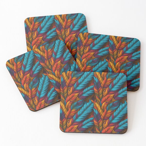 Item preview, Colorful Feather pattern designed and sold by kiyaansh16.