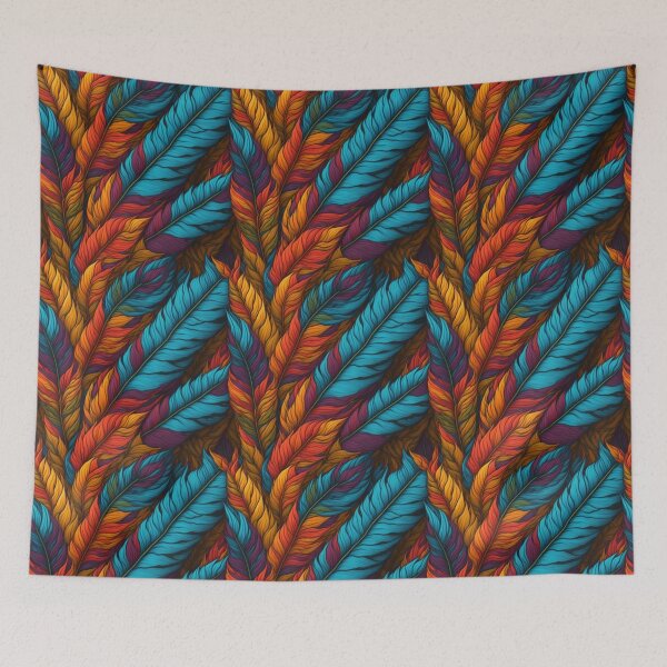 Item preview, Colorful Feather pattern designed and sold by kiyaansh16.