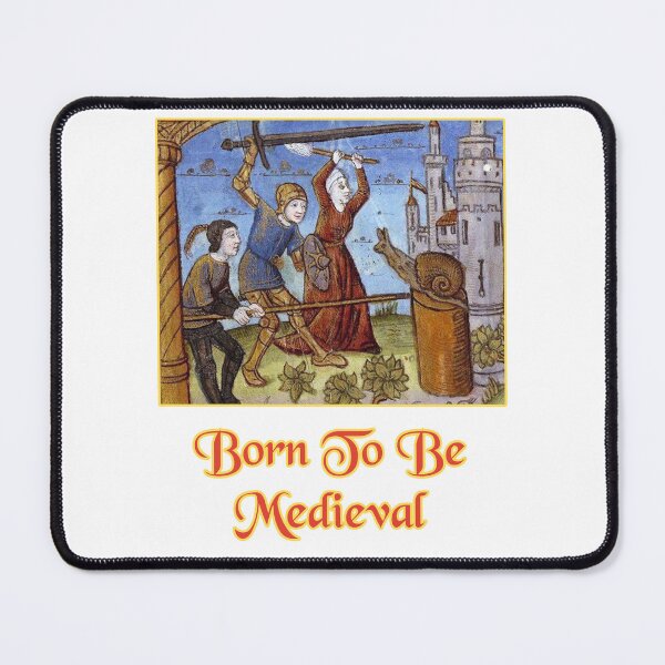 Item preview, 'Born To Be Medieval' Snail Fight Naïve Painting - Medieval Designs Collection designed and sold by Ridiculam Toga.