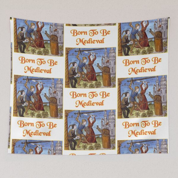 Item preview, 'Born To Be Medieval' Snail Fight Naïve Painting - Medieval Designs Collection designed and sold by Ridiculam Toga.
