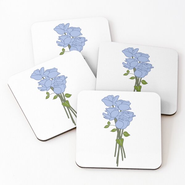 Item preview, Bright blue rose drawing. designed and sold by Mibaibon.