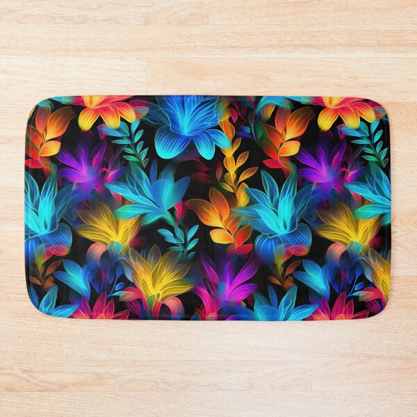 Item preview, Neon Vibrant Seamless Flowers Design | Exotic Floral Pattern | Vibrant Home Decor designed and sold by lipe1984.