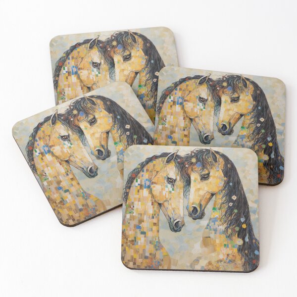 Item preview, Horses - The Kiss - inspired by Gustav Klimt designed and sold by EmeraldeaArt.