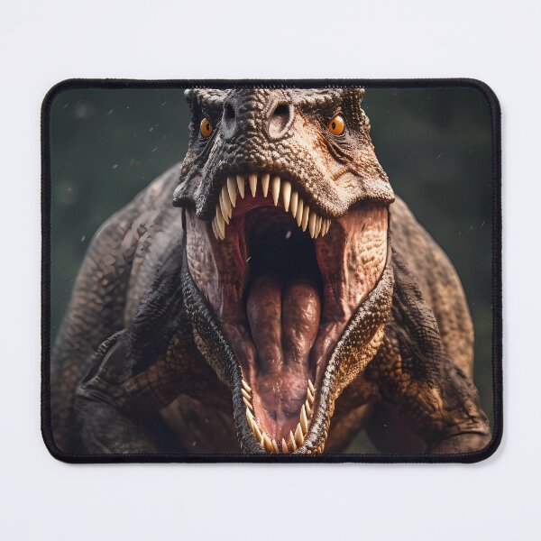 Item preview, Realistic Photo of a Roaring and Threatening Tyrannosaurus Rex designed and sold by SingularityGeek.