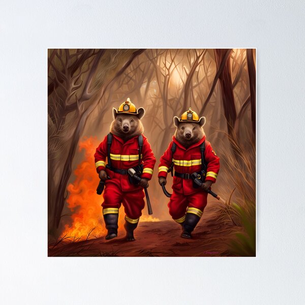Item preview, Wombats de extinción de incendios australianos designed and sold by J7Simpson.