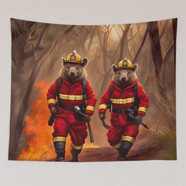 Item preview, Australian firefighting Wombats designed and sold by J7Simpson.