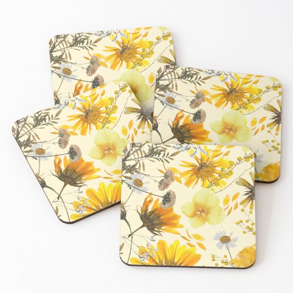 Item preview, Gold Yellow Dried Flower Pattern, Calm Peaceful Art designed and sold by Uranuxky.