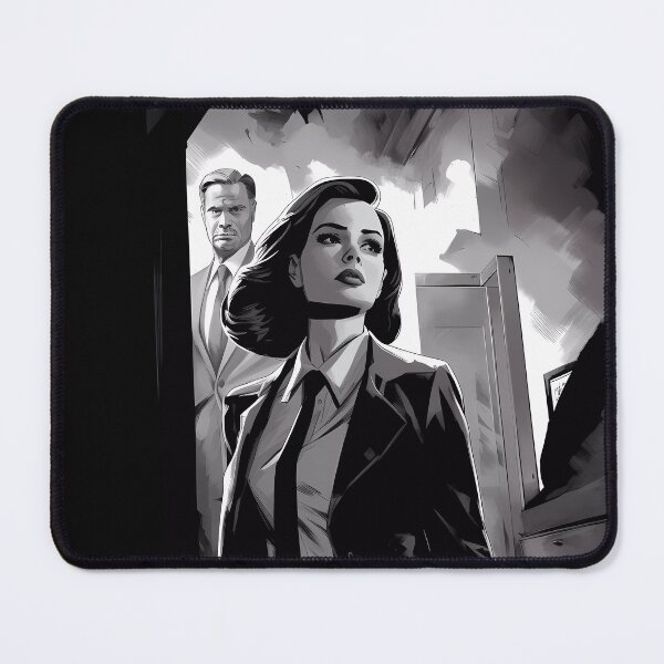 Item preview, Scene of a Detective Girl: Noir Elegance in Black and White designed and sold by SingularityGeek.