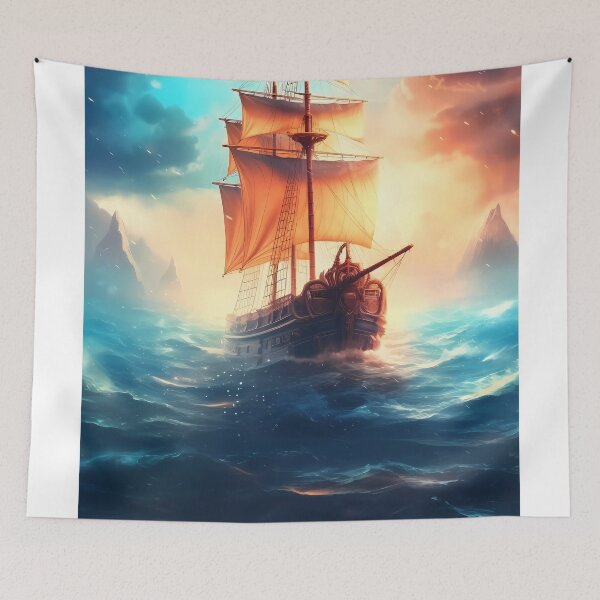 Item preview, Warship in a Rough Sea: A Battle Against the Elements designed and sold by SingularityGeek.