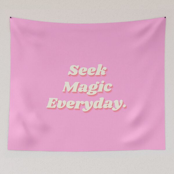 Aperçu de l'œuvre Magie, motivation, inspiration, affirmation quotidienne, positif, recherche de magie, rose créée et vendue par Magic Love Art Print.