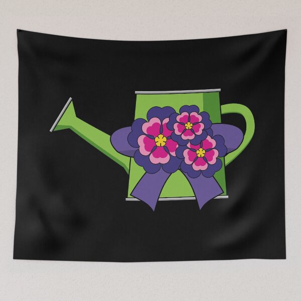 Item preview, Cute Watering Can with Flowers Bouquet designed and sold by BirdAtWork.