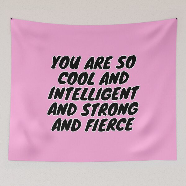 Item preview, Cool, Intelligent, Strong, Fierce, Girl Boss, Inspirational, Motivational, Pink designed and sold by Magic Love Art Print.