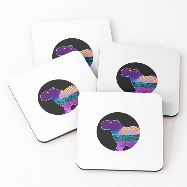 Item preview, vaporwave capybara designed and sold by edajylix.