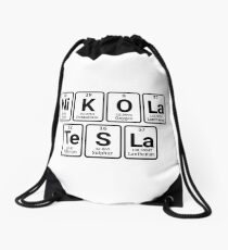 Nikola Tesla - periodic Drawstring Bag