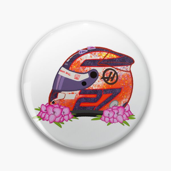Item preview, Nico Hulkenberg 2023 Helmet With Flowers designed and sold by OriDraws.