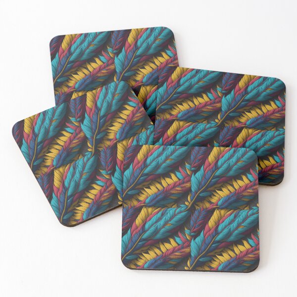 Item preview, Colorful Feather pattern designed and sold by kiyaansh16.