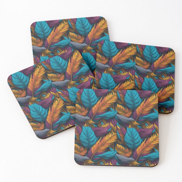 Item preview, Colorful Feather pattern designed and sold by kiyaansh16.