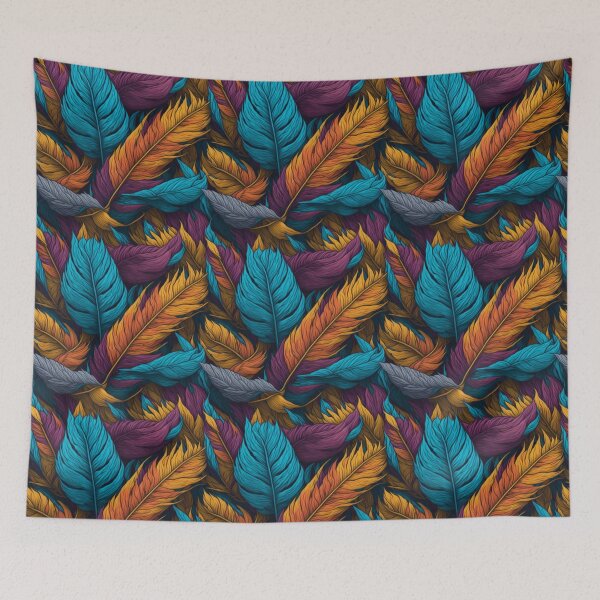 Item preview, Colorful Feather pattern designed and sold by kiyaansh16.