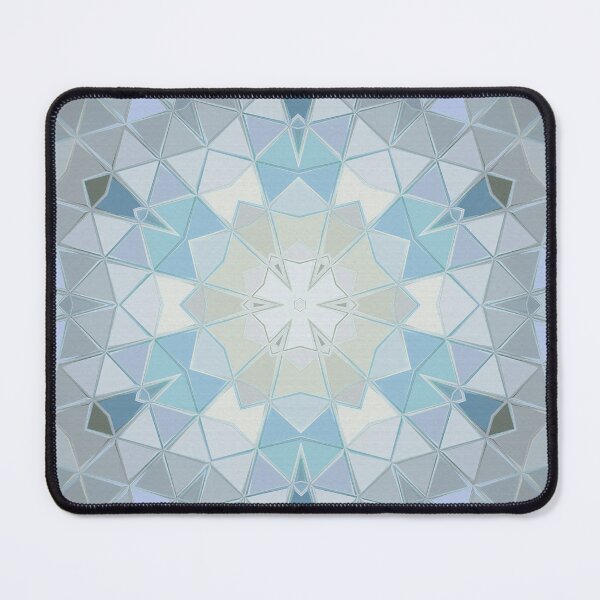 Item preview, Mandala Abstract Sea Foam Sea Glass Geometric Shapes and Triangles Light Blue Pale Grey designed and sold by Beachy.