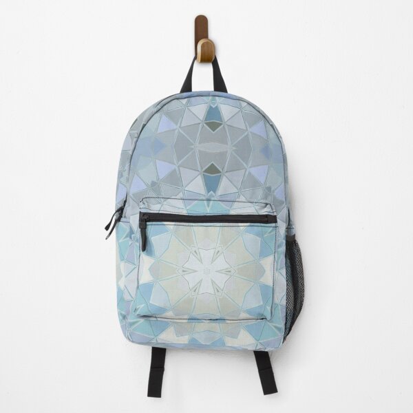 Item preview, Mandala Abstract Sea Foam Sea Glass Geometric Shapes and Triangles Light Blue Pale Grey designed and sold by Beachy.