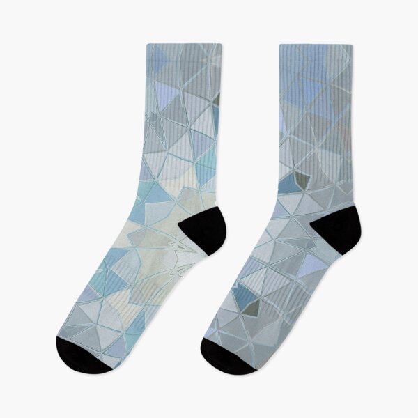 Item preview, Mandala Abstract Sea Foam Sea Glass Geometric Shapes and Triangles Light Blue Pale Grey designed and sold by Beachy.