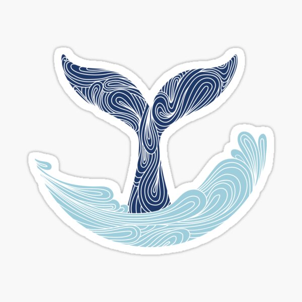 Item preview, Whale tail and wave designed and sold by Viktoriia.