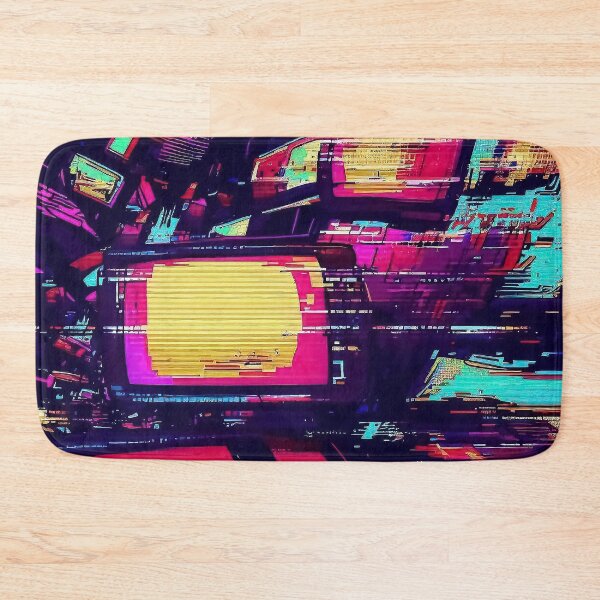 Item preview, Retro vintage colorful tv glitch wall pattern designed and sold by TomFrontierArt.
