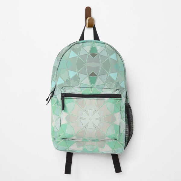 Item preview, Mandala Abstract Sea Foam Sea Glass Geometric Shapes and Triangles Pale Mint Light Grey designed and sold by Beachy.