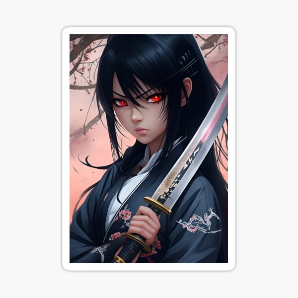 Premium Photo | Anime illustration portrait woman samurai generative ai
