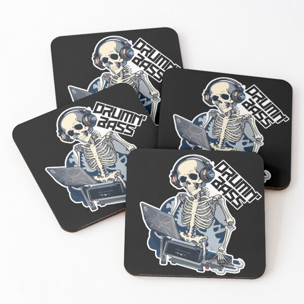 Item preview, rave, edm, jungle, Skeletal DJ Drum 'n' Bass: Energetic Sticker Set Showcasing a Skeleton DJ Spinning Drum 'n' Bass Beats, Perfect for Music Lovers and Skeleton Enthusiasts! designed and sold by Koolzilla.