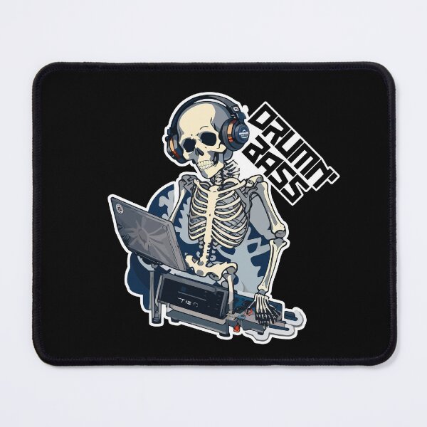 Item preview, rave, edm, jungle, Skeletal DJ Drum 'n' Bass: Energetic Sticker Set Showcasing a Skeleton DJ Spinning Drum 'n' Bass Beats, Perfect for Music Lovers and Skeleton Enthusiasts! designed and sold by Koolzilla.