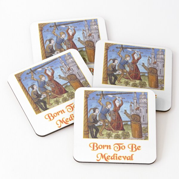 Item preview, 'Born To Be Medieval' Snail Fight Naïve Painting - Medieval Designs Collection designed and sold by Ridiculam Toga.