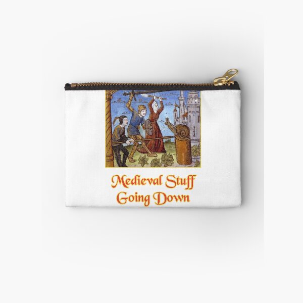 Item preview, 'Medieval Stuff Going Down' Snail Fight Naïve Painting - Medieval Designs Collection designed and sold by Ridiculam Toga.