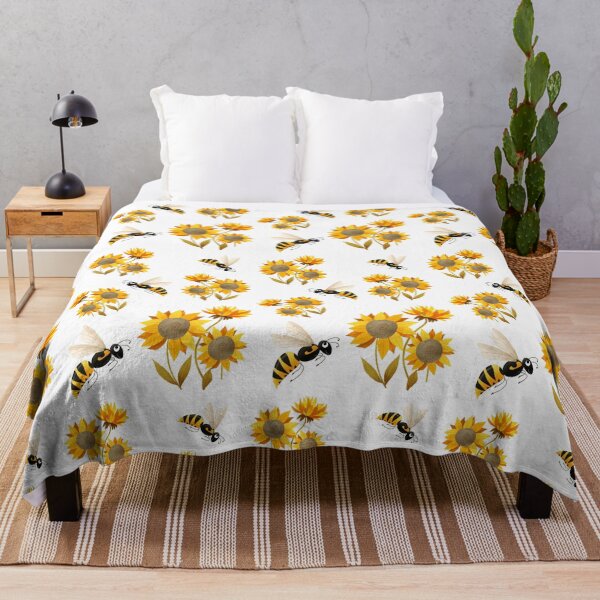 Item preview, Sunflowers and bees pattern designed and sold by anastasiia-khy.