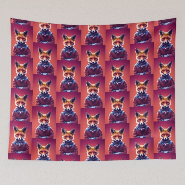 Item preview, Alien fox from another world Graphic  designed and sold by IndianRugCrafts.