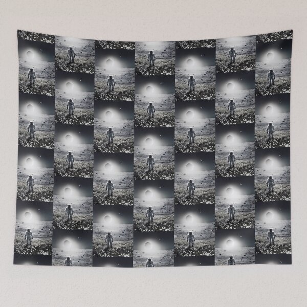 Item preview, Astronaut in the moon planting flowers Graphic  designed and sold by IndianRugCrafts.