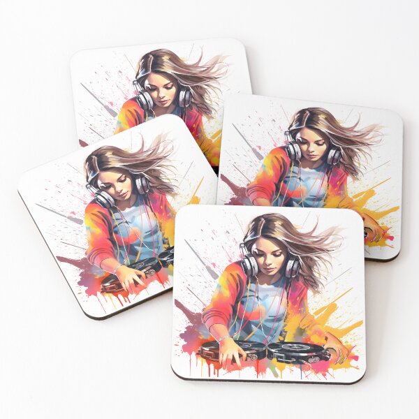 Item preview, Female DJ Watercolour designed and sold by DaliusD.