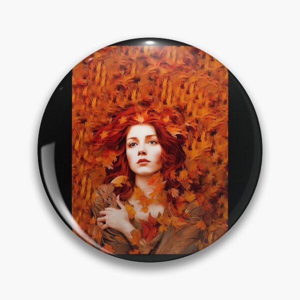 Item preview, beautiful girl painting covered in fall Leafs autumn seasonGraphic designed and sold by IndianRugCrafts.