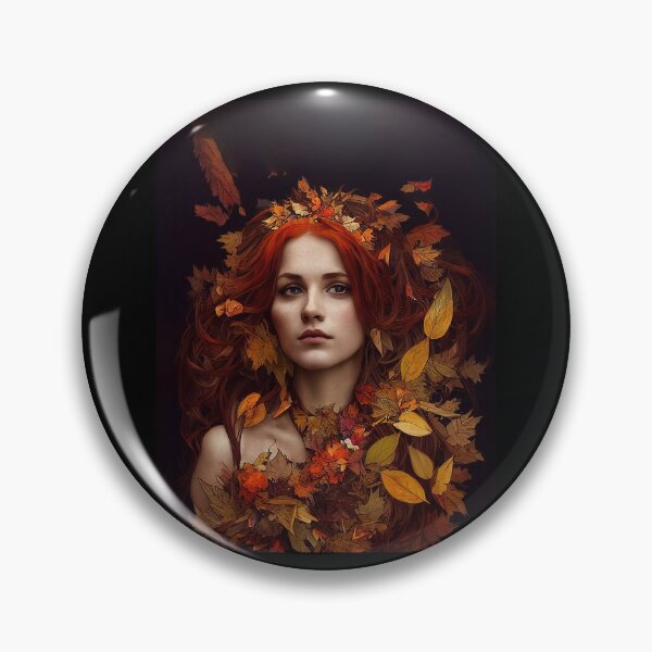 Item preview, beautiful girl painting covered in fall Leafs autumn seasonGraphic designed and sold by IndianRugCrafts.