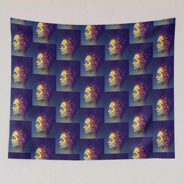 Item preview, beautiful girl disap painting disappearingGraphic  designed and sold by IndianRugCrafts.