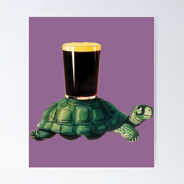 Beer Pint Glass - Guinness Draught - Lovely day For A Guinness - Turtle