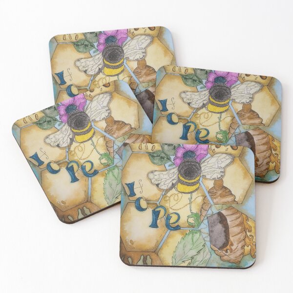 Item preview, Bee Hope Honey Comb designed and sold by CrushOnCovers.