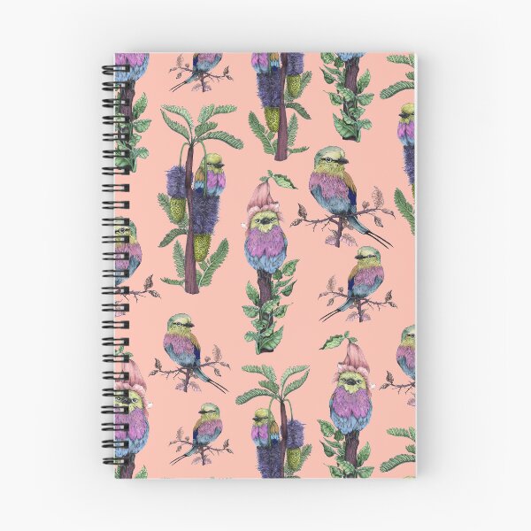 Item preview, Lilac Breasted Roller Bird and Flower Illustrated PAttern designed and sold by ReaDillo.