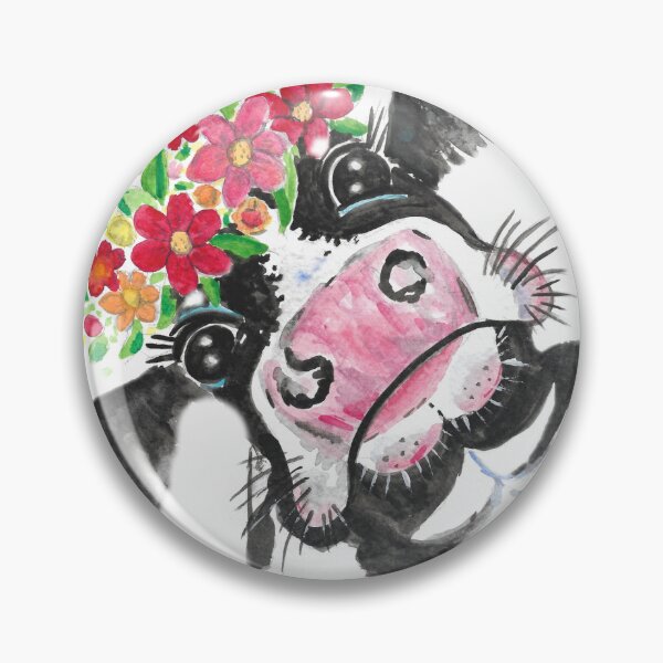 Item preview, Cute Cow with Flower Crown designed and sold by Marjansart.